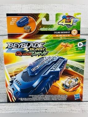 Beyblade Burst Quad Drive Cyclone R7 Fury String Launcher Set NEW